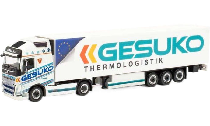 Gesuko Volvo FH Globetrotter XL 冷凍 トラック / Herpa 1/87 建設機械模型 工事車両