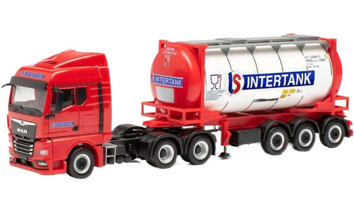 Intertank MAN TGX GM 6x4 スワップコンテナ トラック / Herpa 1/87 建設機械模型 工事車両