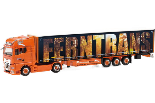 Ferntrans Haas MAN TGX GX インディビジュアル カーテン幌セミトレーラー 15m / Herpa 1/87 ミニカー 模型