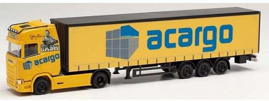 Scania CS 20 G.Sz. acargo Johnny Cash イエロー／ブルー/ Herpa  1/87 ミニカー