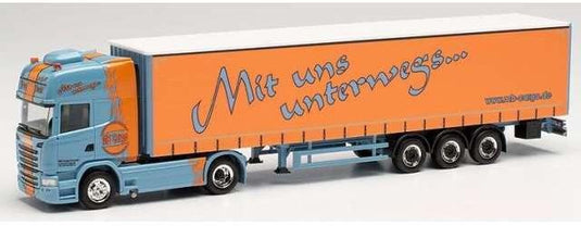 Scania R 13 G.Sz. MB Cargo オレンジ／ブルー/ Herpa  1/87 ミニカー