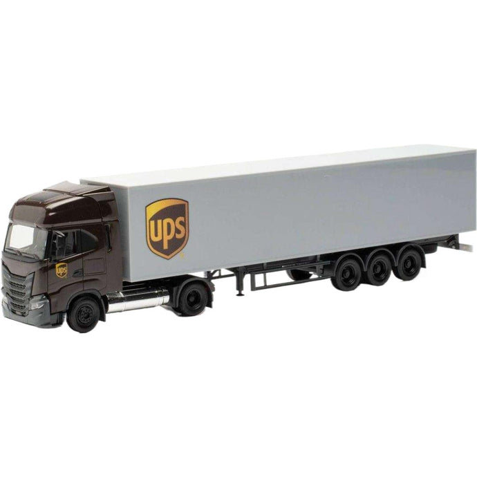 Iveco S-Way LNG ボックスセミトレーラー UPS仕様 315036  / Herpa 1/87 建設機械模型 工事車両