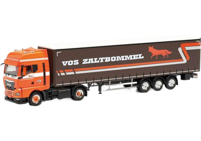 Vos Zaltbommel MAN TGX GX カーテンサイド トラック / Herpa 1/87 建設機械模型 工事車両