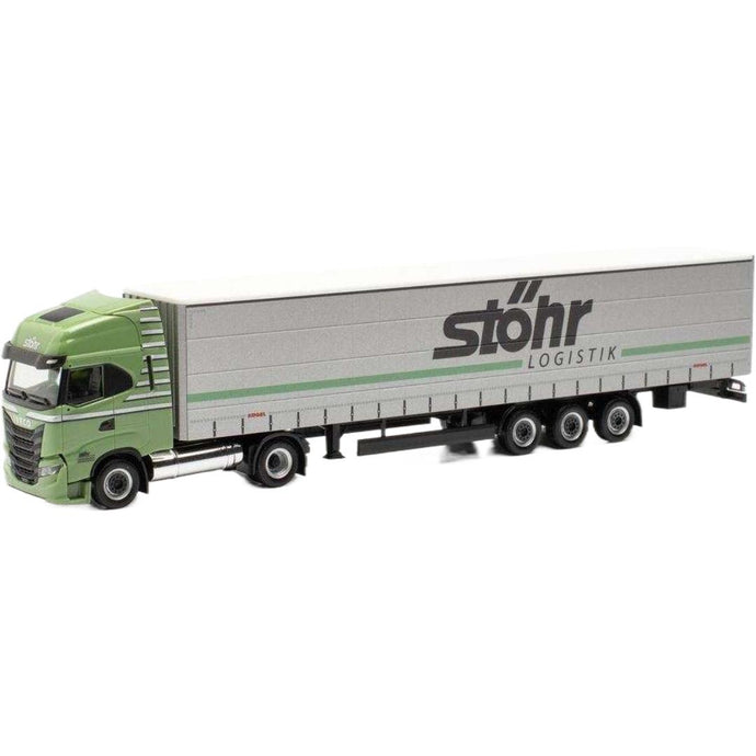 Iveco Sウェイ カーテンサイド セミトレーラー  / Herpa 1/87 建設機械模型 工事車両