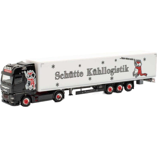 シュッテ クールロジスティック MAN TGX GX ボックストレーラー トラック / Herpa 1/87 建設機械模型 工事車両