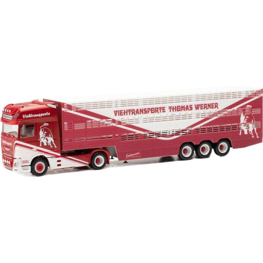 トーマス・ワーナー DAF XF SSC アニマル トランスポーター トラック  / Herpa 1/87 建設機械模型 工事車両