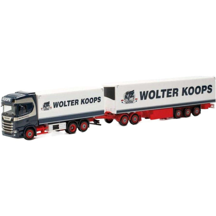 Wolter Koops スカニア CS20 冷蔵トレーラー  / Herpa 1/87 建設機械模型 工事車両