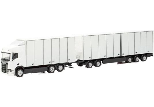 Scania CR20HD スウェーデンコンビ ホワイト / Herpa 1/87 ミニカー 模型