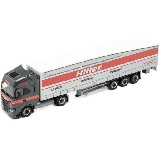 Iveco S-Way シュミッツ トラック ヒラー ロジスティック  / Herpa 1/87 建設機械模型 工事車両