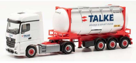 メルセデスベンツ Actros B. `18 S.Sz. Talke ホワイト／レッド/ Herpa  1/87 ミニカー