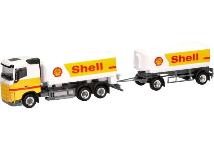 Shell Volvo FH 2020 フラットルーフ タンカートレーラー トレーラー / Herpa 1/87 建設機械模型 工事車両