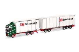2020 ボルボ FH GL スウェーデン コンビ DB Schenker ホワイト／グリーン／レッド/ Herpa  1/87 ミニカー