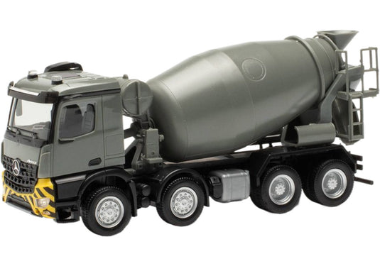 Mercedes Benz Arocs M コンクリートミキサー グレーイエロー / Herpa 1/87 建設機械模型 工事車両