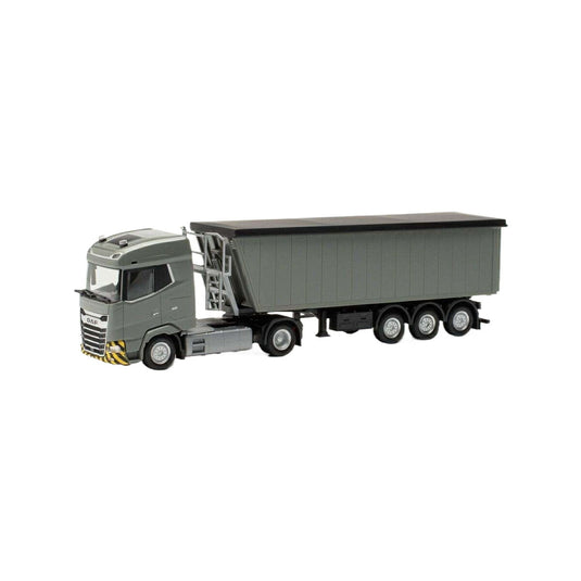 DAF XG Stoffellinerセミトレーラー グレー 316231 トレーラー / Herpa 1/87 建設機械模型 工事車両