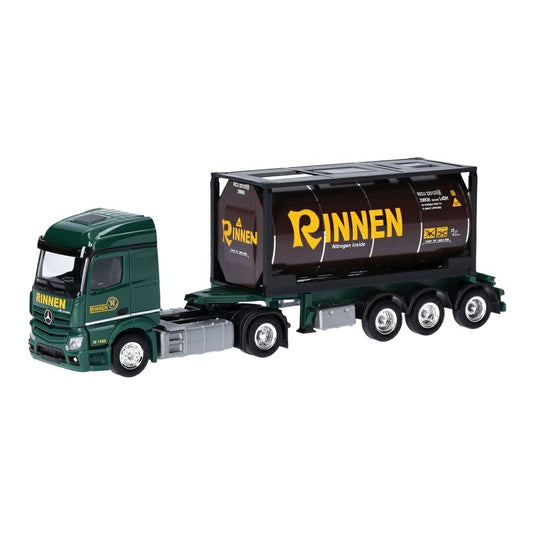 Rinnen メルセデス・ベンツ アクトロス 18 ストリームスペース タンクコンテナ セミトレーラー / Herpa 1/87 トラック模型