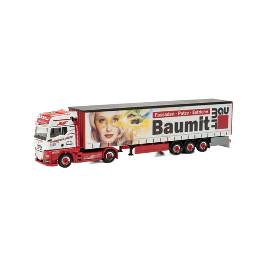 Herpa TLP/baumit MAN TGX GX カーテンサイドセミトレーラー 316668/ Herpa 1/87  模型
