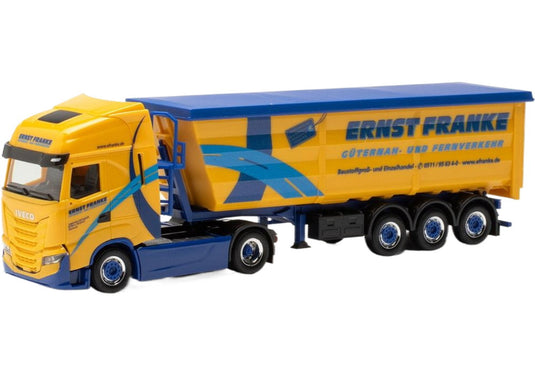 Ernst Franke Iveco S Way ラウンドスチールセミトレーラー / Herpa 1/87 ミニカー 模型