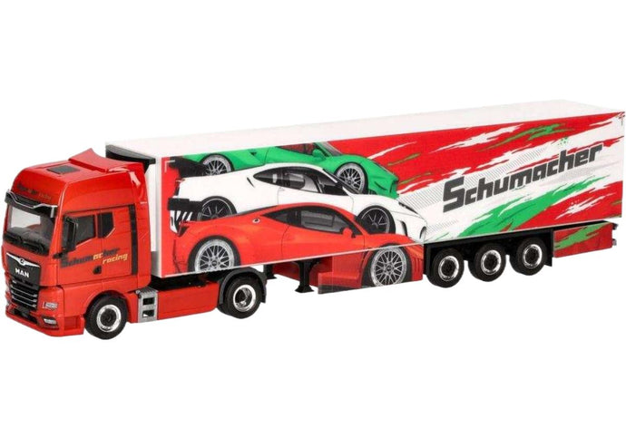 Schumacher MAN TGX GX 冷凍セミトレーラー トレーラー / Herpa 1/87 建設機械模型 工事車両