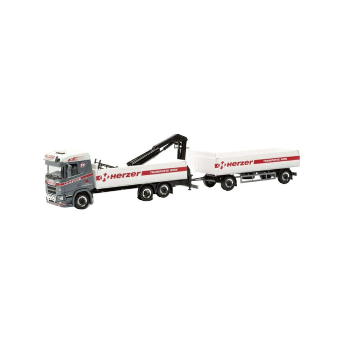 Herzer Scania CR20ND 建材 トラック / Herpa 1/87 建設機械模型 工事車両