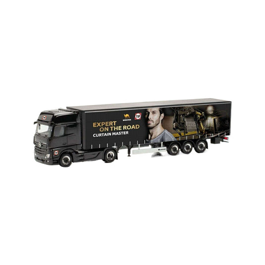 Herpa Wielton TIP Mercedes Benz Actros GigaSpace カーテン防水シートセミトレーラー 316927/ Herpa 1/87  模型