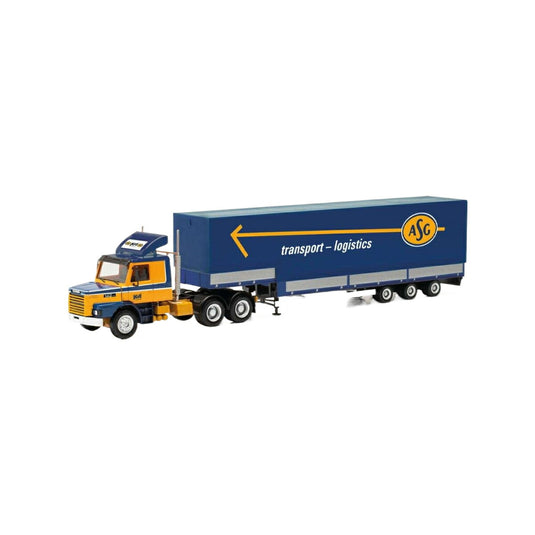 Herpa ASG Scania Hauber ジャンボフラットベッドセミトレーラー 317191/ Herpa 1/87  模型