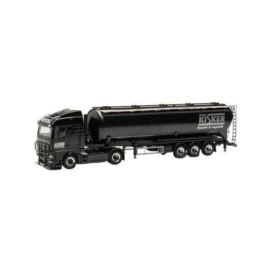 Kisker MAN TGX GM サイロセミトレーラー 317252 トレーラー / Herpa 1/87 建設機械模型 工事車両