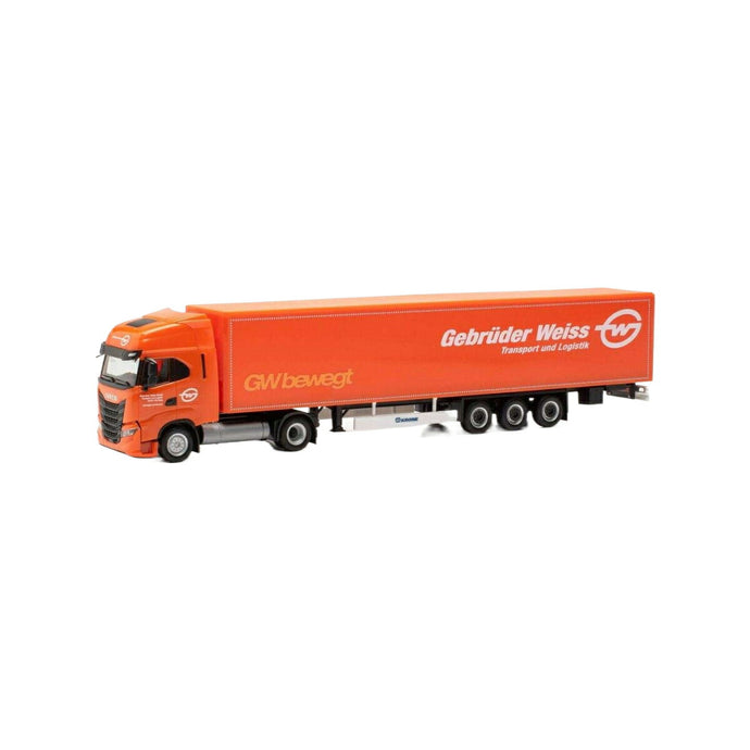 Gebruder Weiss Iveco S-Way LNG ボックス トラック / Herpa 1/87 建設機械模型 工事車両