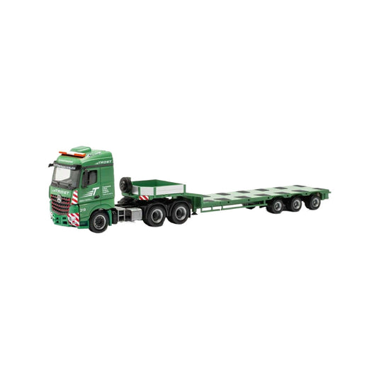 Trost Mercedes Benz Arocs Streamspace 低床トレーラー 積載車 / Herpa 1/87 建設機械模型 工事車両