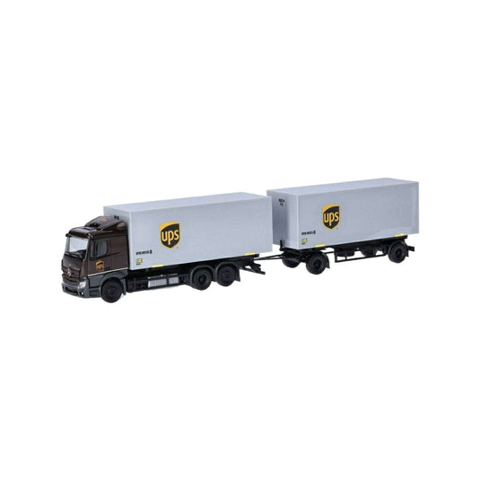 Herpa UPS Mercedes Benz Actros Classicspace ボックストレーラー 317832/ Herpa 1/87  模型