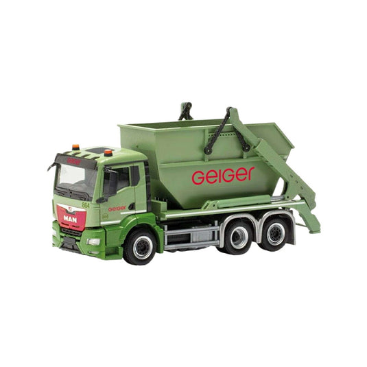 Herpa Geiger MAN TGS スキップローダー AK16 317849/ Herpa 1/87  模型