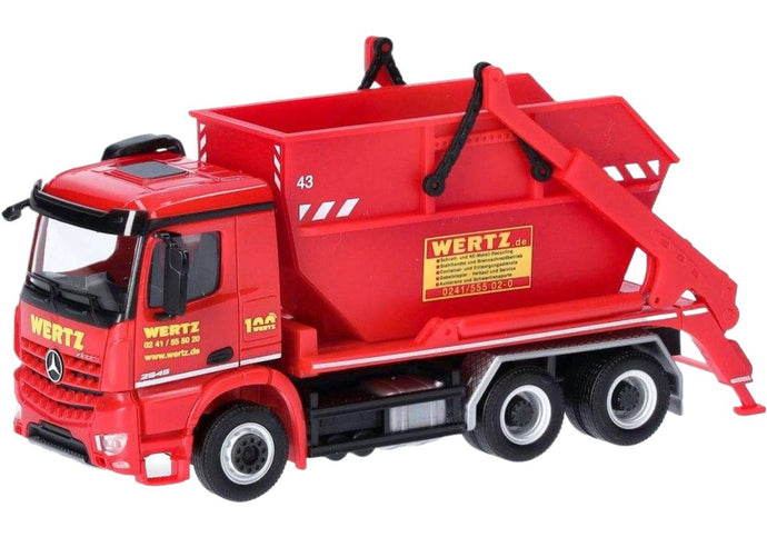 Wertz Mercedes Benz Arocs M スキップローダー トラック / Herpa 1/87 建設機械模型 工事車両
