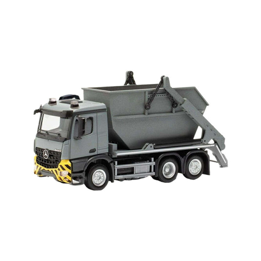 Herpa Mercedes-Benz Arocs M スキップローダー AK16 グレー/イエロー 317863/ Herpa 1/87  模型