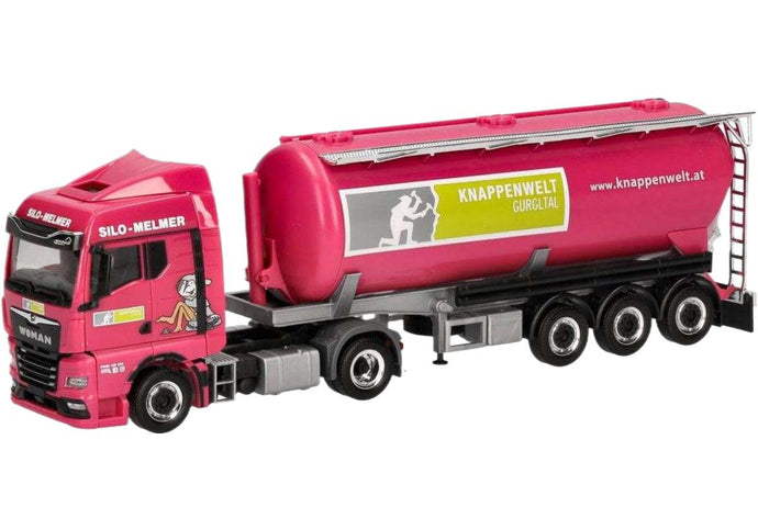 Melmer MAN TGX GM サイロセミトレーラー 318129 トレーラー / Herpa 1/87 建設機械模型 工事車両