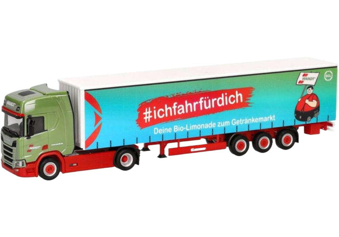 Wandt/BGL Scania CR 20 ハイルーフ カーテンサイドセミトレーラー トレーラー / Herpa 1/87 建設機械模型 工事車両