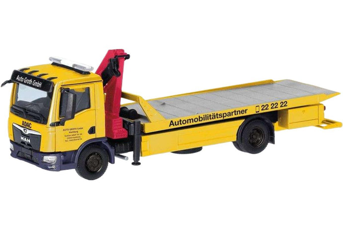 MAN TGM プラットフォーム レッカー車 ADAC オートグロス レッカー / Herpa 1/87 建設機械模型 工事車両