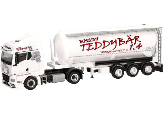 MAN TGX GMシリーズ シロメルマー テディベアトラック / Herpa 1/87 建設機械模型 工事車両