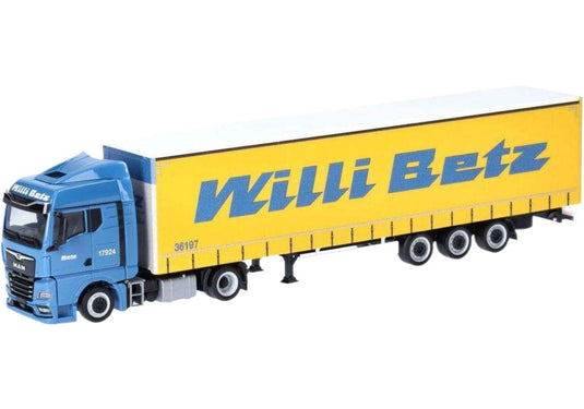 ウィリ・ベッツ MAN TGX GMカーテンサイド トレーラー / Herpa 1/87 建設機械模型 工事車両