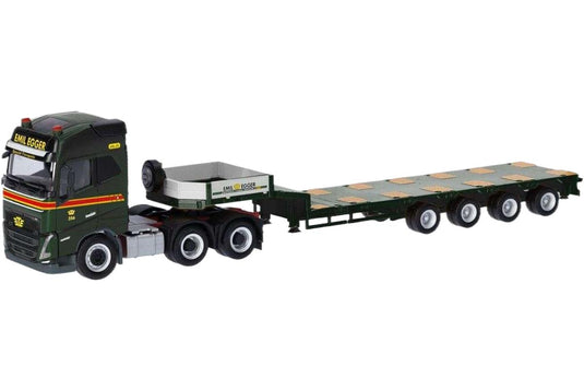 ボルボ FH GL 2020 ローローダー エミル エッガー トレーラー / Herpa 1/87 建設機械模型 工事車両