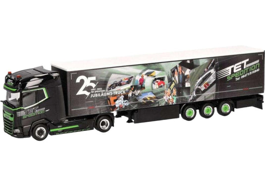 DAF XG+ カーテンサイド トラック トレーラー / Herpa 1/87 建設機械模型 工事車両