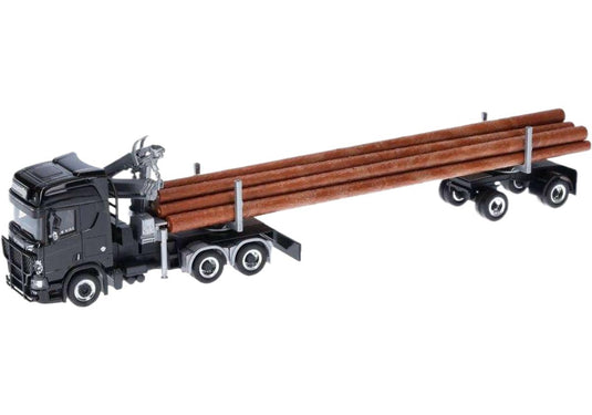 King of Rhoen Scania CR20HD 木材 トラック / Herpa 1/87 建設機械模型 工事車両