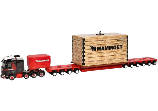 Mammoet Mercedes Benz Actros SLT 重量物トレーラー + クレート トレーラー / Herpa 1/87 建設機械模型 工事車両