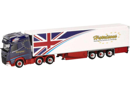 Harrisons DAF XG+ 冷凍セミトレーラー トレーラー / Herpa 1/87 建設機械模型 工事車両