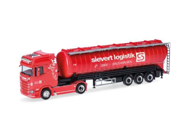 Scania CS 20 HD HD Saugsilo Sievert Logistik レッド/ホワイト/ Herpa  1/87 ミニカー