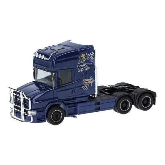 スカニア Hauber 04 トップライン 3軸 ブルー トラクター / Herpa 1/87 ミニカー トラック模型