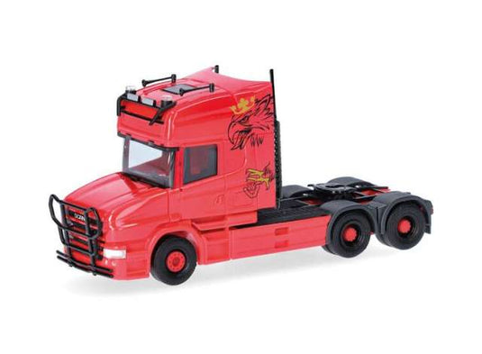 2004 スカニア ハウバー 魚雷トップライン 3軸 レッド ヘルパ 1/87 / Herpa 1/87 ミニカー