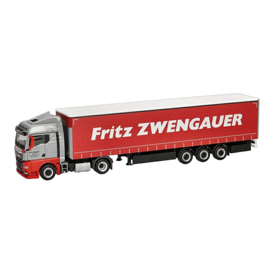 Zwengauer MAN TGX GM カーテンサイド セミトレーラー / Herpa 1/87 トラック模型