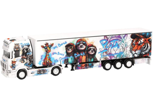 Pluta Scania CS20HD カーテンサイドトレーラー トレーラー / Herpa 1/87 建設機械模型 工事車両