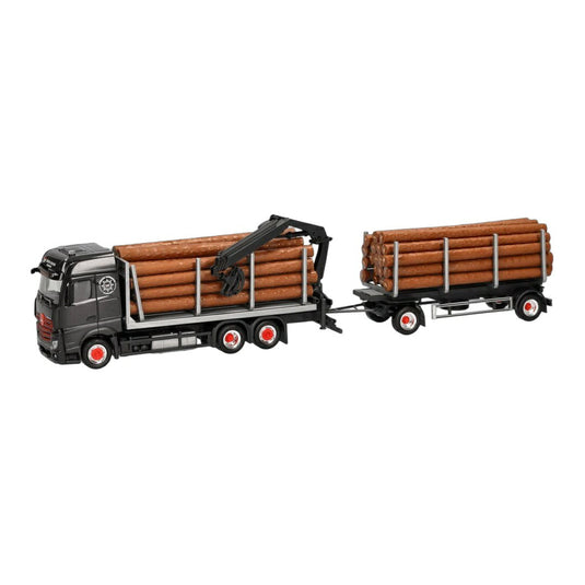 Juergen Ehrmann Transporte メルセデス・ベンツ アロクス 18 ビッグスペース 木材運搬トレーラー 林業 / Herpa 1/87 トラック模型