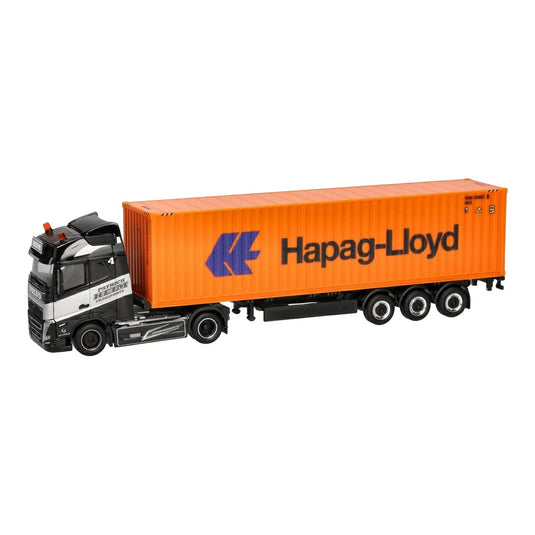 Patrick Heim Hapag-Lloyd ボルボ FH GL 2020 40ft コンテナセミトレーラー / Herpa 1/87 ミニカー トラック模型