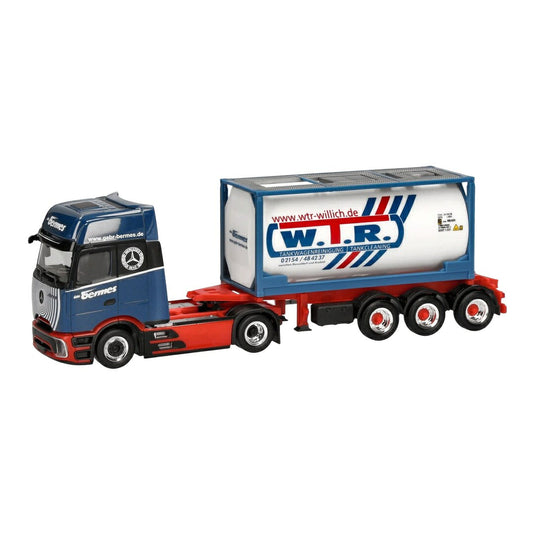 Bermes メルセデス・ベンツ アクトロス L ProCabin ギガスペース 20ft タンクコンテナセミトレーラー / Herpa 1/87 トラック模型